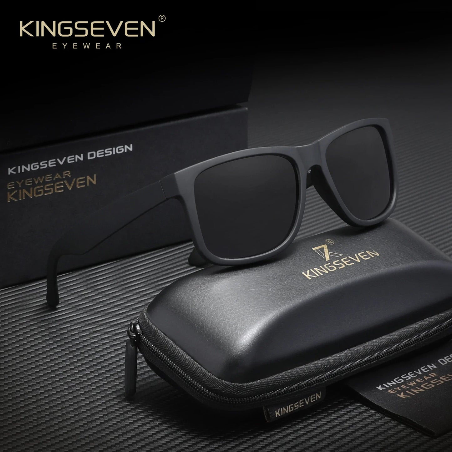 KINGSEVEN Fashion Square Polarized Men and Women Sunglasses Driving Outdoor Travel Glasses UV400