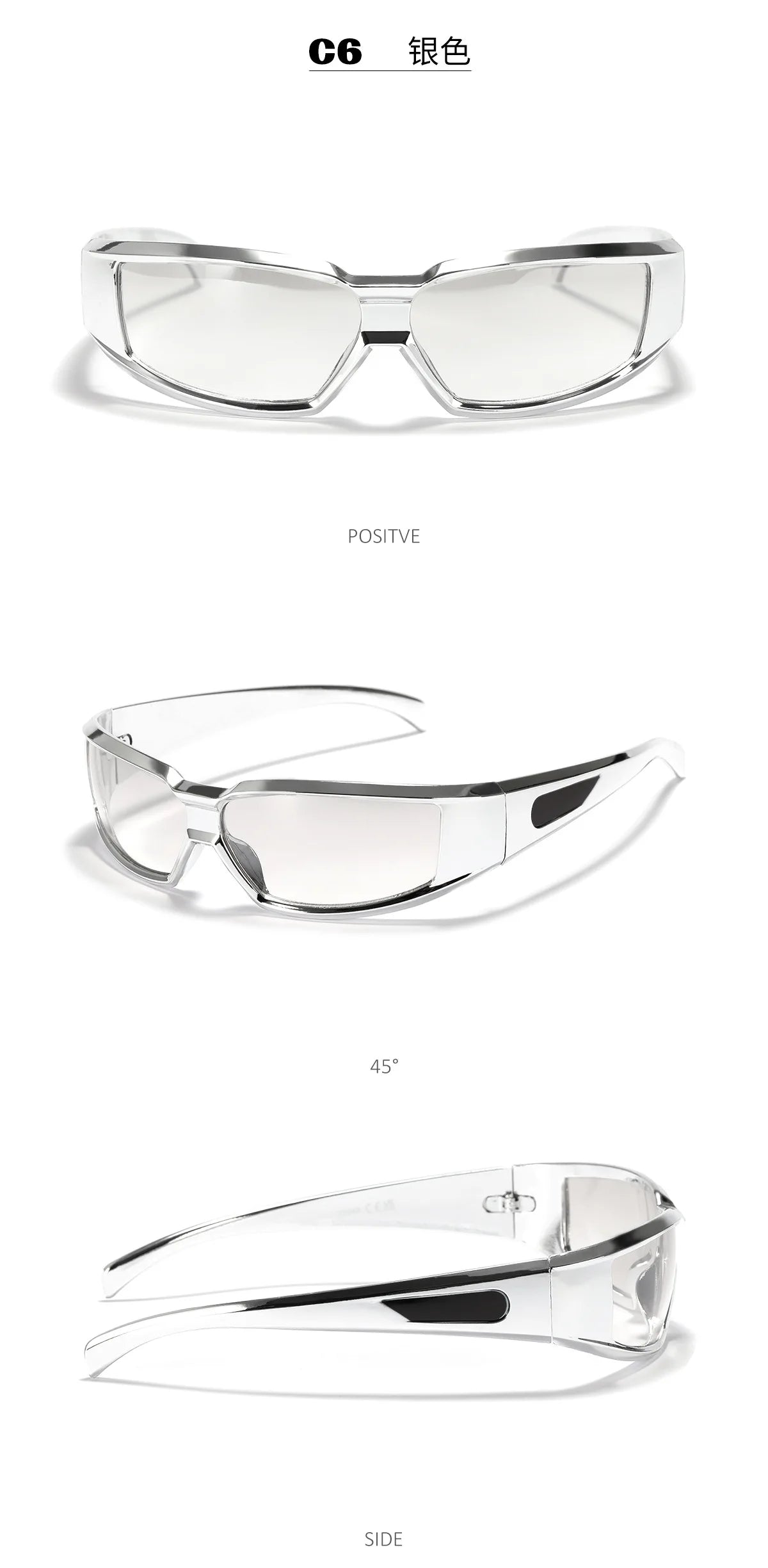 KLASSNUM Women Y2k Glasses Men 2026 Trendy New Sunglasses Future Sense Of Technology Girls Silver Pink Sunglasses UV400 Eyewear