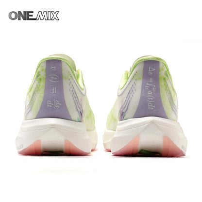 ONEMIX New Nylon Carbon Board Marathon Running Racing Shoes Shock-Absorbing Professional Stable Support Ultra-Light Rebound Sneakers
