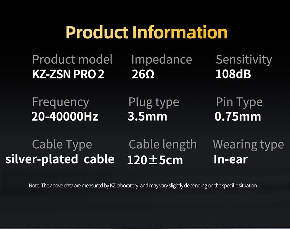 KZ ZSN Pro 2 Hybrid In-Ear Wired Headphones – 1BA+1DD HiFi Bass Noise Cancelling Earphones with Mic