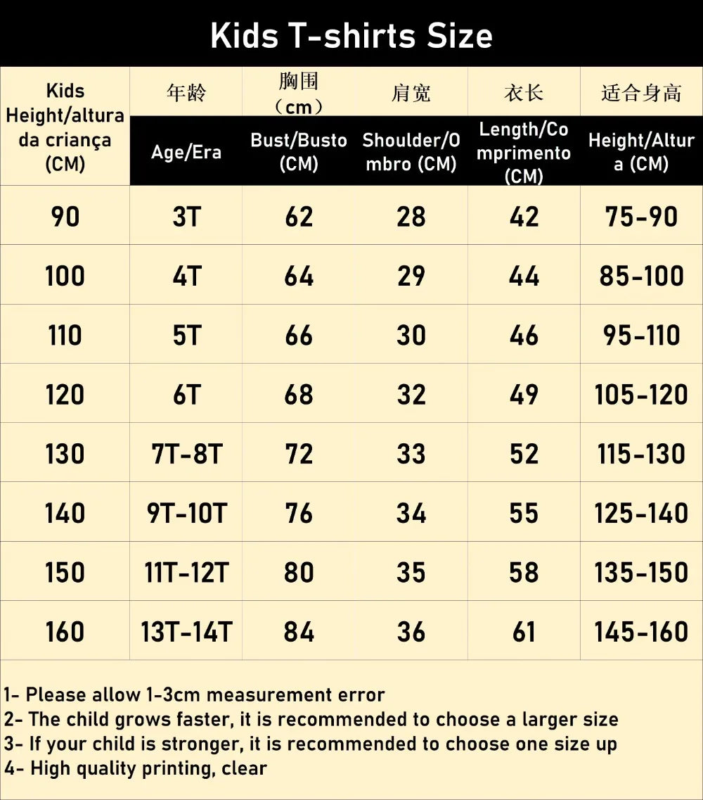 Cartoon Anime 7 Dragon Ball T-shirt for Children and Boys Cartoon T-shirt Short Sleeved Summer Men's Top Short Sleeved T-shirt