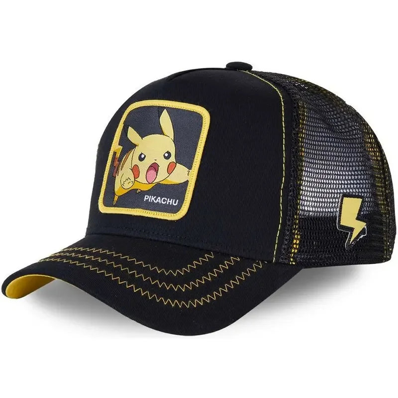 Czapka baseballowa z haftem Pokemon: Pikachu, Gengar, Snorlax, Psyduck – anime, regulowana, z oddychającej siateczki, prezent na cosplay