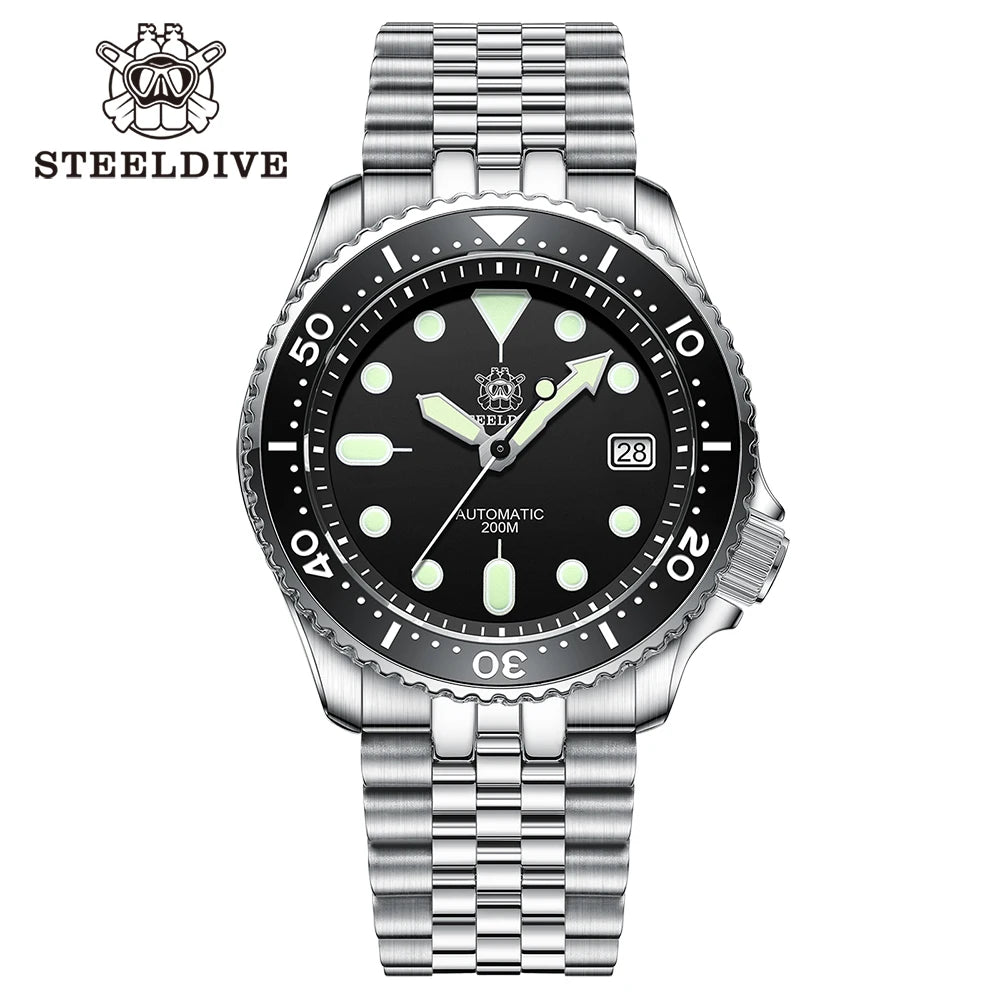 Steeldive SD1973 Men's watch Dive Watch Automatic Mechanical Men's watch NH35 Bracelet 41mm  Diver watch men watches