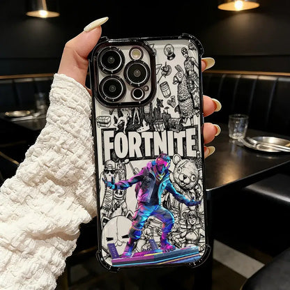 Beliebte FortniteS-Gaming-Handyhülle mit Beschichtung für Samsung S26 S25 S24 S23 S22 S21 S20 FE Note20 Edge Plus Ultra 4G 5G, stoßfest