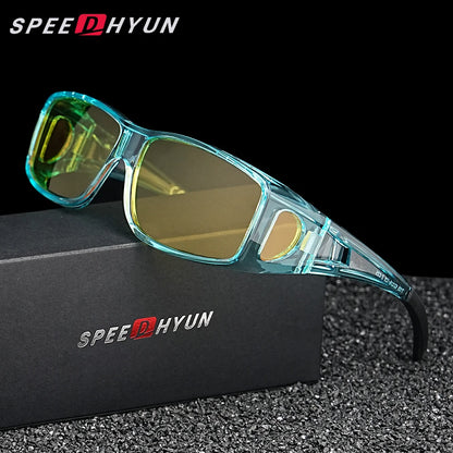 SPEEDHYUN Fit Over Wrap Sunglasses Men Women Anti Glare Night Vision UV400 Protection Driving Sport Protective Glasses Eyewear