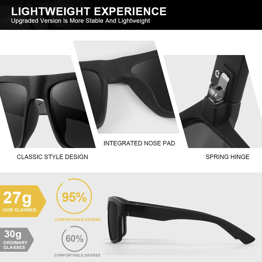 CRIXALIS Full Frame Square Fashion Sunglasses Men Driving Fishing Running Outdoor Various Colors To Choice Anti-reflective UV400