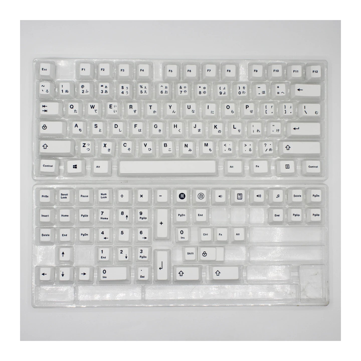 125 Keys Minimalist White Japanese Keycaps For MX Switch Mechanical Keyboard Cherry Profile Dye Sublimation PBT Key Caps Custom