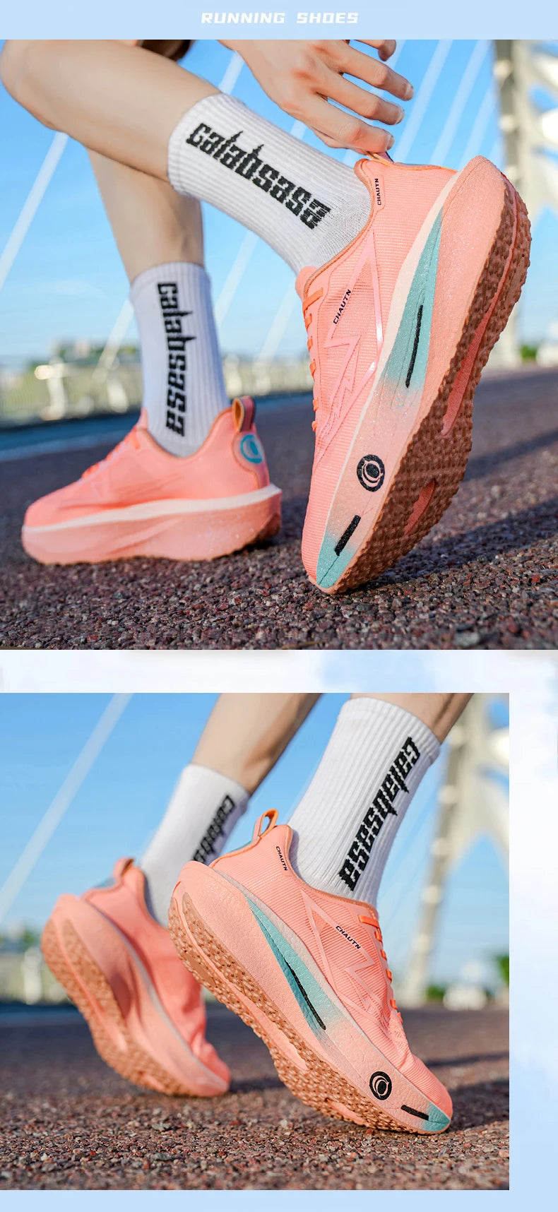 Men Running Shoes Speciality Carbon Plate Sports  Marathon Breathable Lightweight Women Comfortable Nonskid Chunta Sneakers
