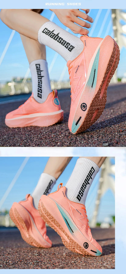 Men Running Shoes Speciality Carbon Plate Sports  Marathon Breathable Lightweight Women Comfortable Nonskid Chunta Sneakers