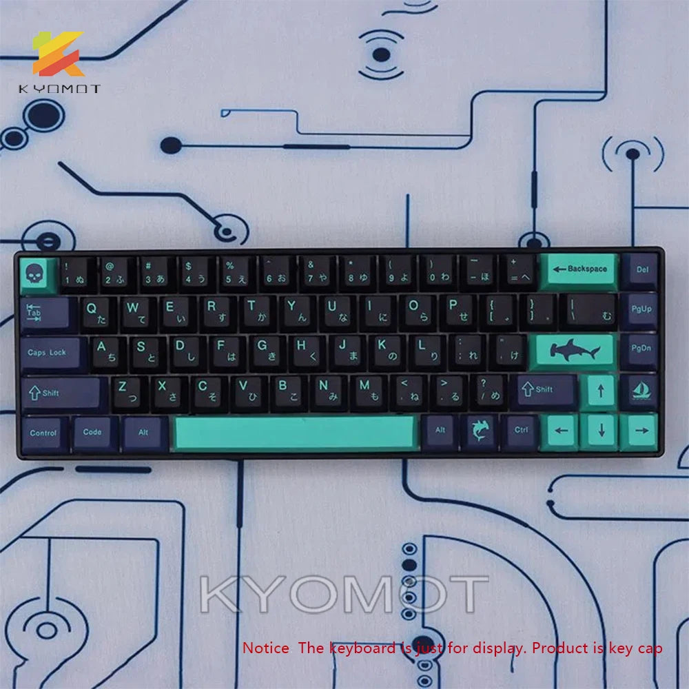 KYOMOT GMK Hammerhead Keycaps PBT Dye Sub 148 Keys Cherry Profile Keycap for MX Switch DIY Layout IKBC Filco Mechanical Keyboard
