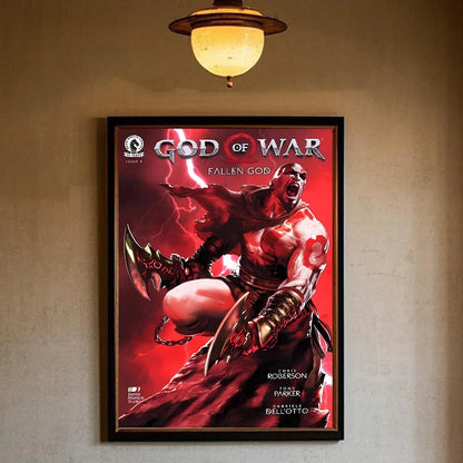 Poster HD Art  Wall  Home Living Room Bedroom Bar G-God O-Of W-War Game Aesthetic Decoration Gift Canvas