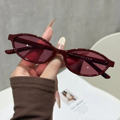 New Fashion Leopard Cat Eye Oval Women's Sunglasses Sunscreen Sun Glasses Female Retro Colorful Eyeglass UV Shade Glasses