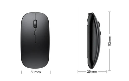 Rechargeable Wireless Mouse Bluetooth 2.4GHz Dual Mode, Silent Ergonomic Wireless Mouse with Adjustable DPI, USB Rechargeable Mouse for PC, Laptop, Mac & Tablet