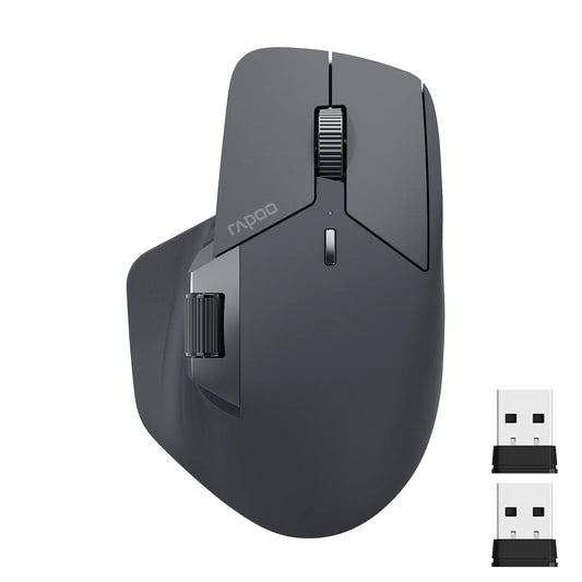 Mouse wireless ricaricabile multimodale Rapoo MT760L/MT760M ergonomico 4000 DPI, supporta fino a 4 dispositivi, mouse Bluetooth