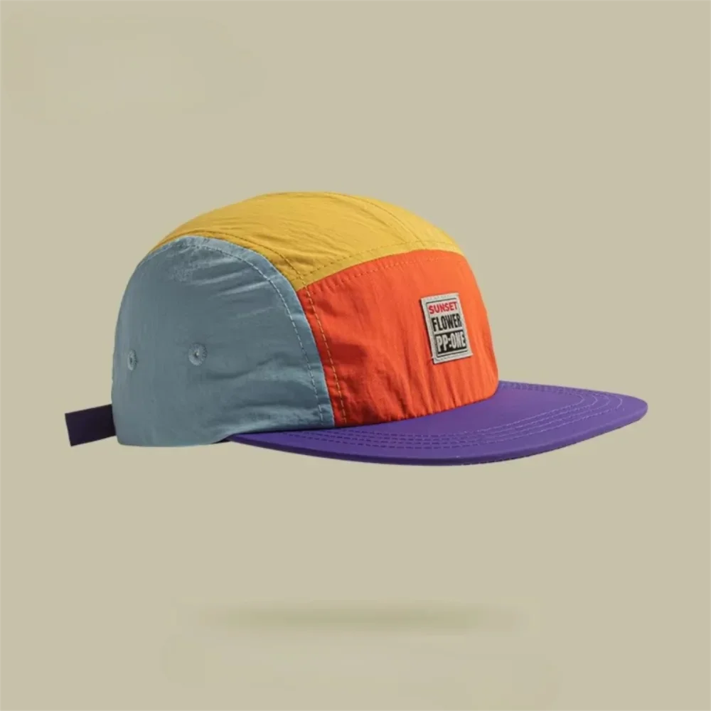Retro Japanese Style Hip-hop Hats 5 Panel Thin Flat Brimmed Baseball Cap Quick-drying Breathable Sunscreen Hat Unisex