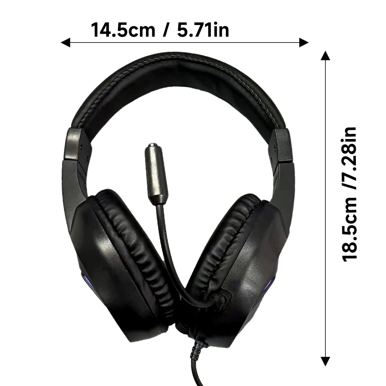 H21 Wired Gaming Headphones with Microphone, 50mm Driver Stereo Headset for PS5 PS4 Xbox Switch PC Computer Music and Online Meetings