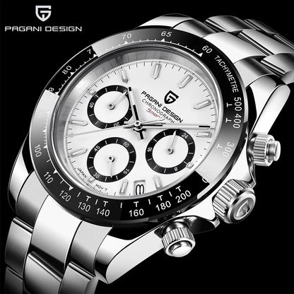 2025 PAGANI DESIGN  New PD1644 Meteorite Dial Fashion Men Quartz Wristwatches 100M Sapphire Glass Chronograph relogio masculin