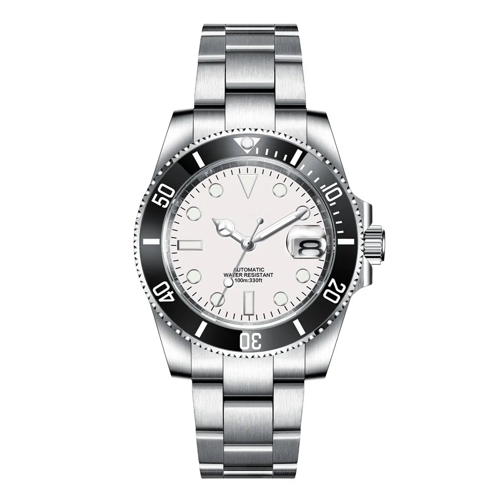 Custom watches Luxury Sapphire MIYOTA/NH35 Automatic Wristwatch Mechanical Mens Watch Sterile Dial Ceramic 10Bar Lume Male Clock