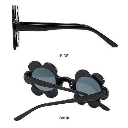 New Trendy Sunflower Sunglasses for Women Retro Round Flower Sun Glasses Fun Novel Disco/Festival/Party Shades for Adults