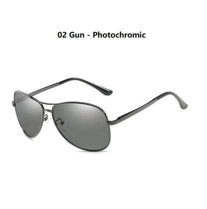 Luxury Photochromic Pilot Polarized Sunglasses Men Women Driving Chameleon Sun Glasses Change Color Day And Night UV400 Eyewear