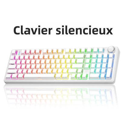 AULA F99Pro Low Noise Keyboard Gasket Structure Hot-swap RGB Mechanical Keyboard with Media Knob