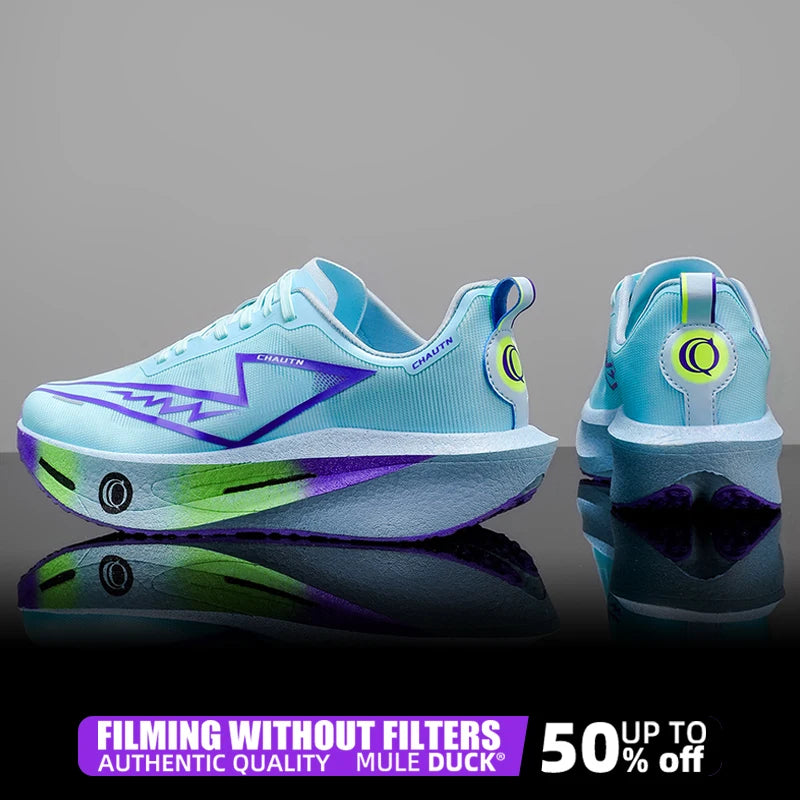 Men Running Shoes Speciality Carbon Plate Sports  Marathon Breathable Lightweight Women Comfortable Nonskid Chunta Sneakers