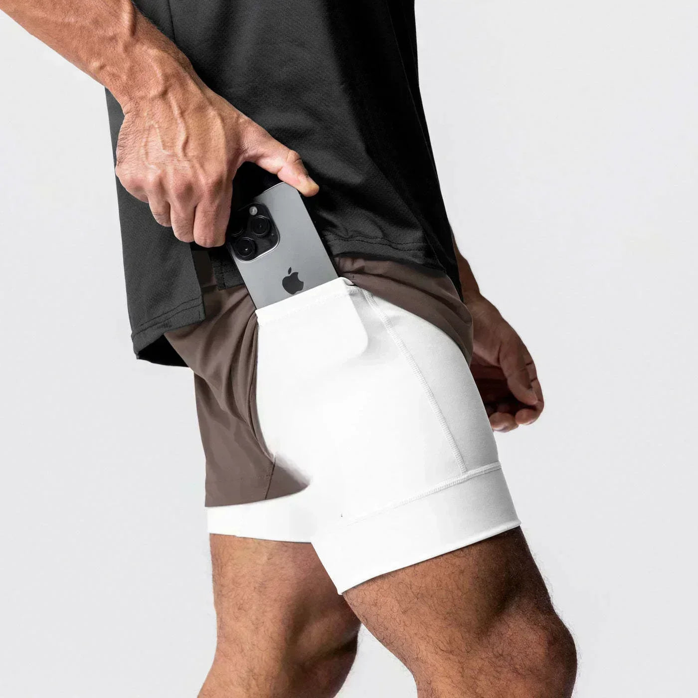 Anime Demon Slayer Gym Shorts Man Quick Dry Pants Double-layer 2 in 1 Shorts Y2k Sportswear Summer 2026 Breathable Streetwear