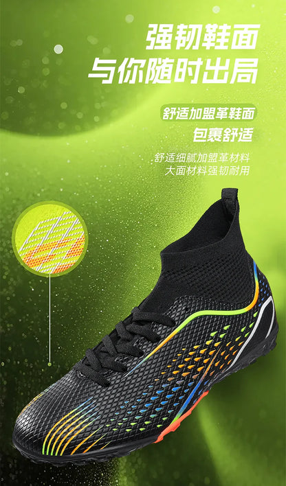 New Men Soccer Shoes Professiona Football Boot Turf Futsal Match Grass Unisex Outdoor Training Soccer Cleats Non-slip Breathable