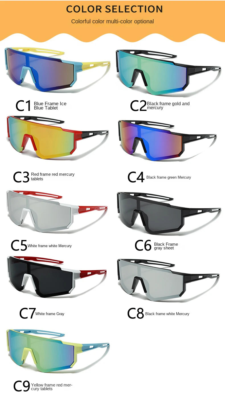 Fashion Colorful Cycling Sun Glasses Boy Girl Outdoor Sport Ride Protection Optical Glasses Climbing Skiing Children Goggles