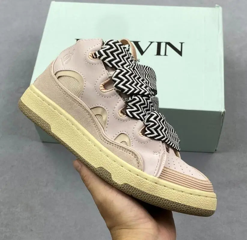 Men's and Women's Original Thick Soled Casual Sports Shoes LANVIN SPORT Fashion Casual Sneakers for Couples Skateboard Shoes