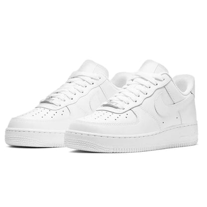 Nike Air Force 1 '07 Dames Triple White Leer AF1 Classic Comfortabele Air Cushion Board Shoes Casual Witte Sneakers DD8959-100