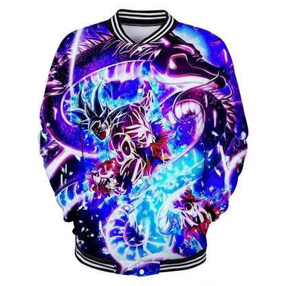 Dragon Ball Goku Kanji Symbol Men Zipper Hoodie Cartoon Japan Anime Women Sweatshirt 2025 New Fashion Children Jackets Coat