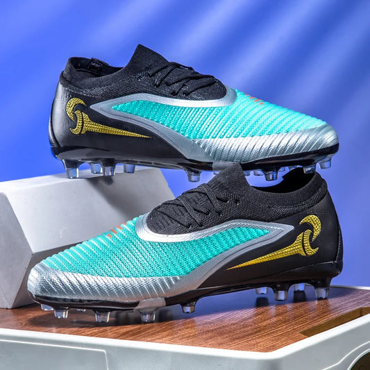 New Men Football Boots Match Adult Outdoor Sport Training Cleats Soccer Shoes Boys Long Spikes Breathable Non Slip Comfortable