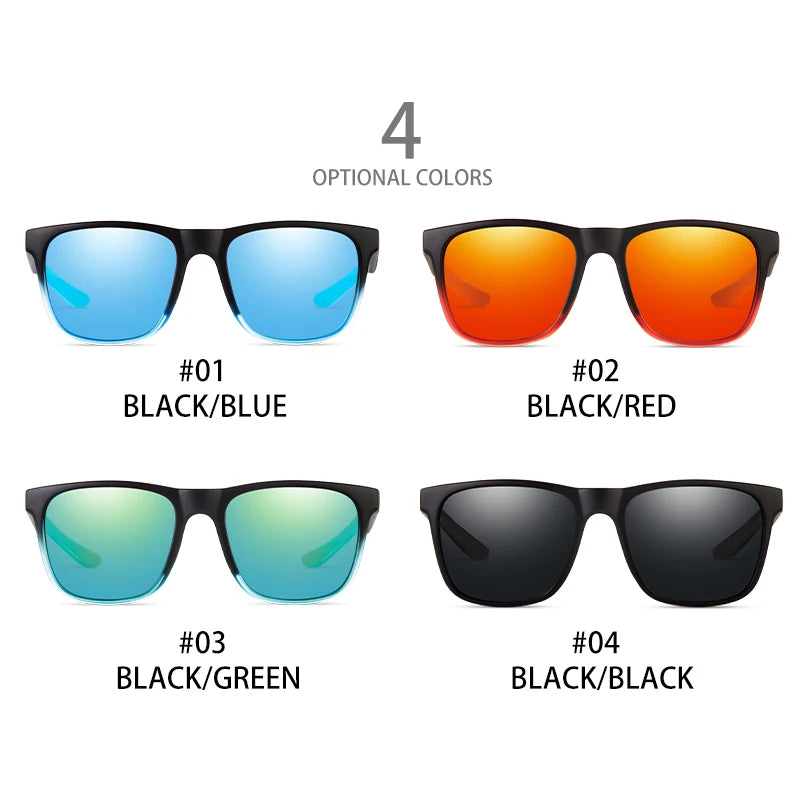 Fashion Sun Glasses Square Polarized Sunglasses man Driving Fishing Luxury Brand Designer UV400 Eyewear