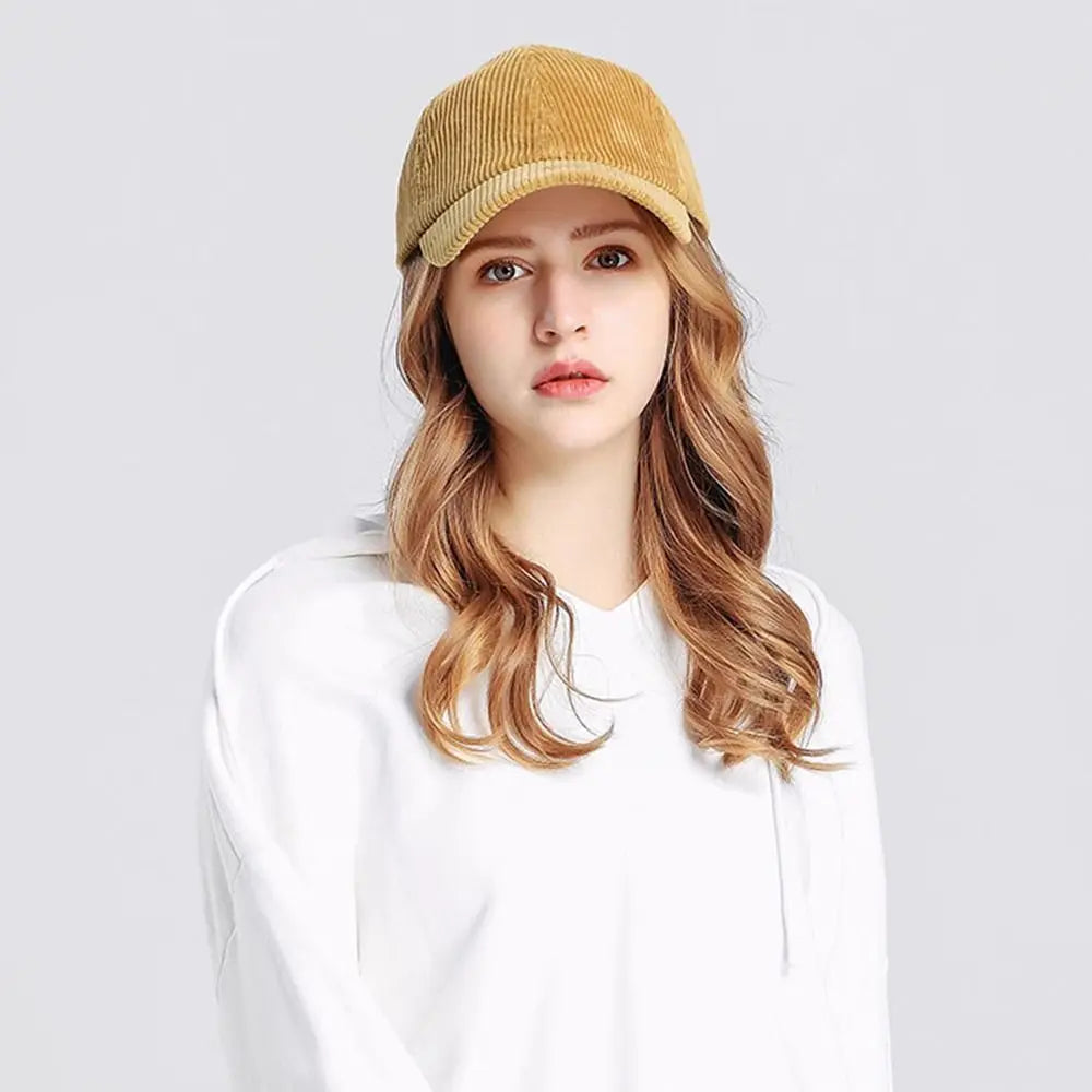Unisex kordbársony baseball sapka, állítható napellenző sapka, hiphop sapka, férfiaknak