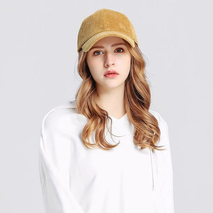 Unisex kordbársony baseball sapka, állítható napellenző sapka, hiphop sapka, férfiaknak