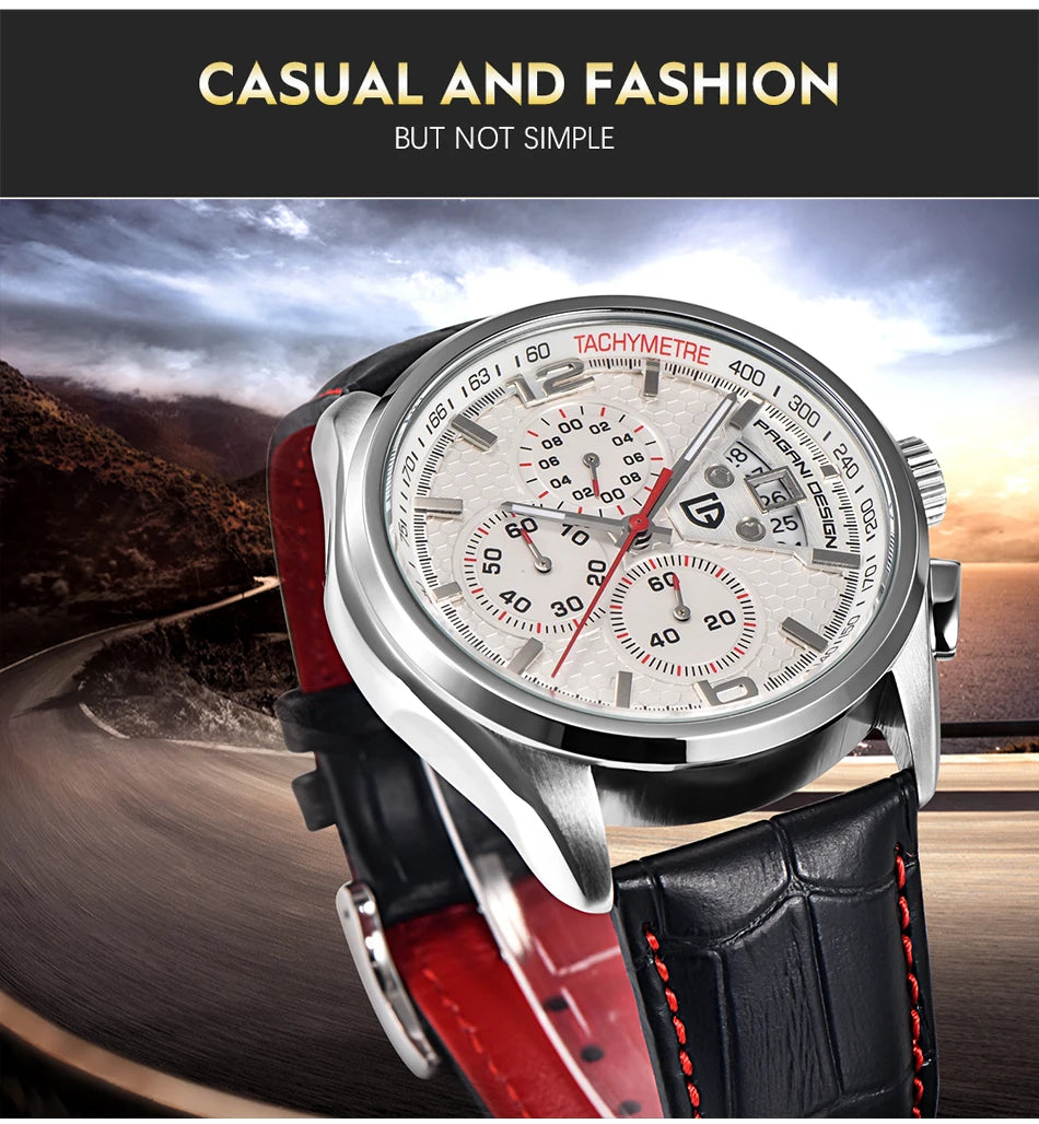 PAGANI DESIGN Watches Men Luxury Brand Multifunction Quartz Men Chronograph Sport Watch Dive 30m Casual Watch Relogio Masculino