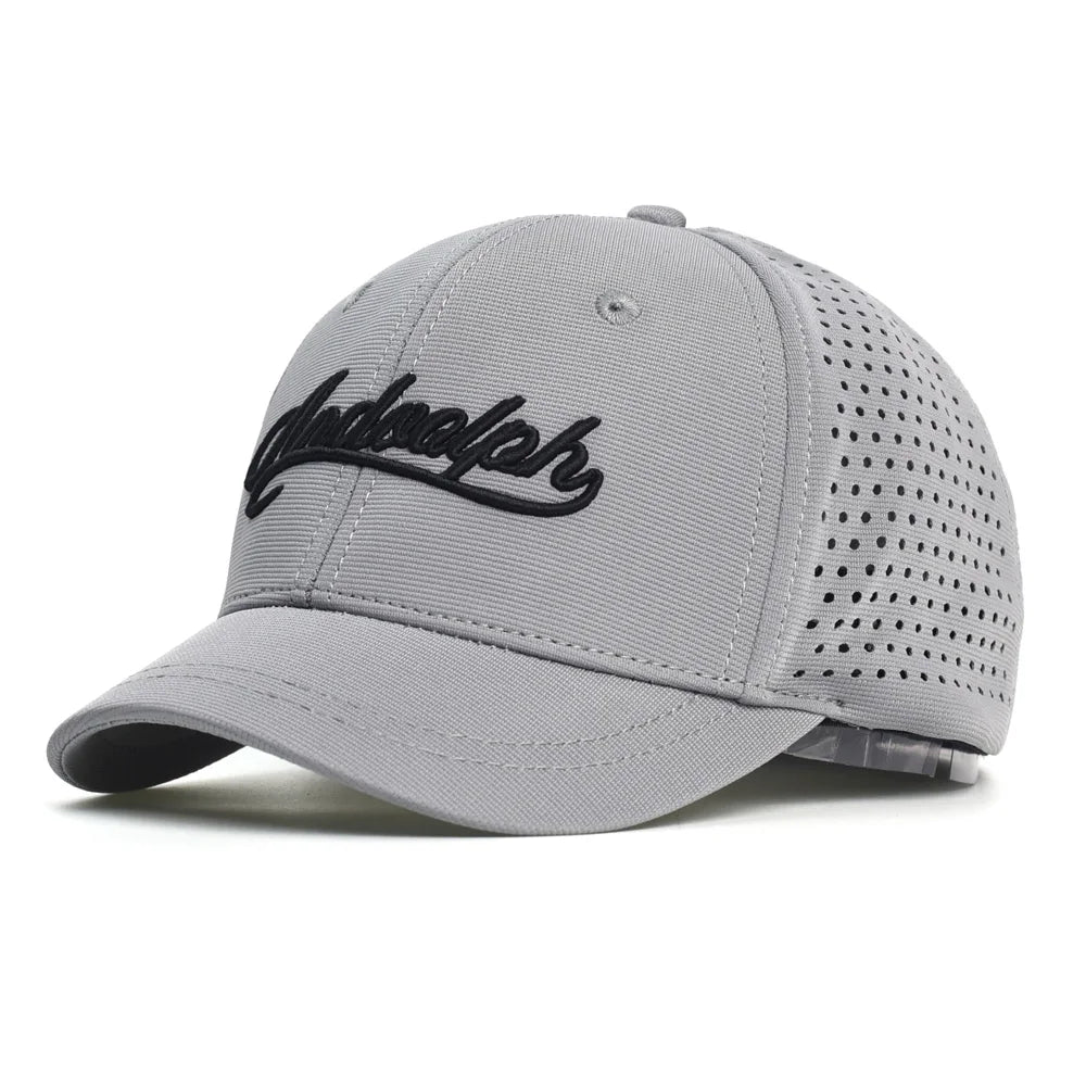 Hálós, rövid karimájú, hátul zárt baseball sapka férfiaknak és nőknek, lélegző, snapback sapka, testre szabott „dad hat”, állítható, egyszínű, trucker stílusú