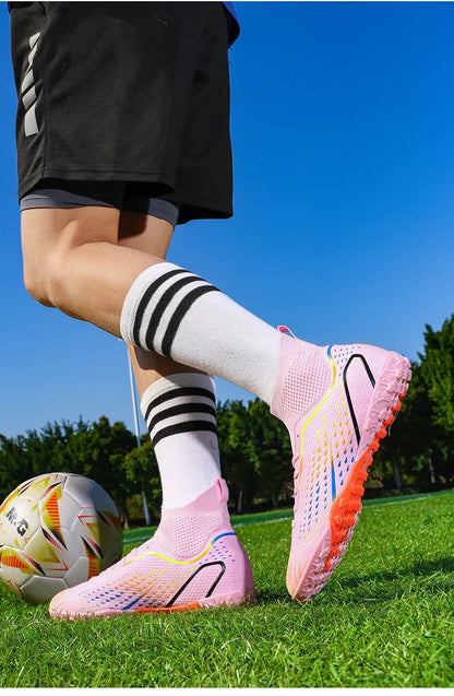 New Men Soccer Shoes Professiona Football Boot Turf Futsal Match Grass Unisex Outdoor Training Soccer Cleats Non-slip Breathable