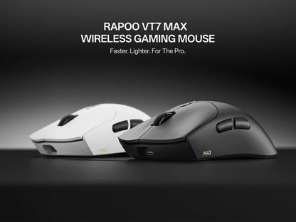 Rapoo VT7 MAX Wireless Gaming Mouse, True 8K Wireless Gaming Mouse, 53g Ultra-Lightweight, 30K DPI, 750-Hour Battery, Programmable Gaming Mouse