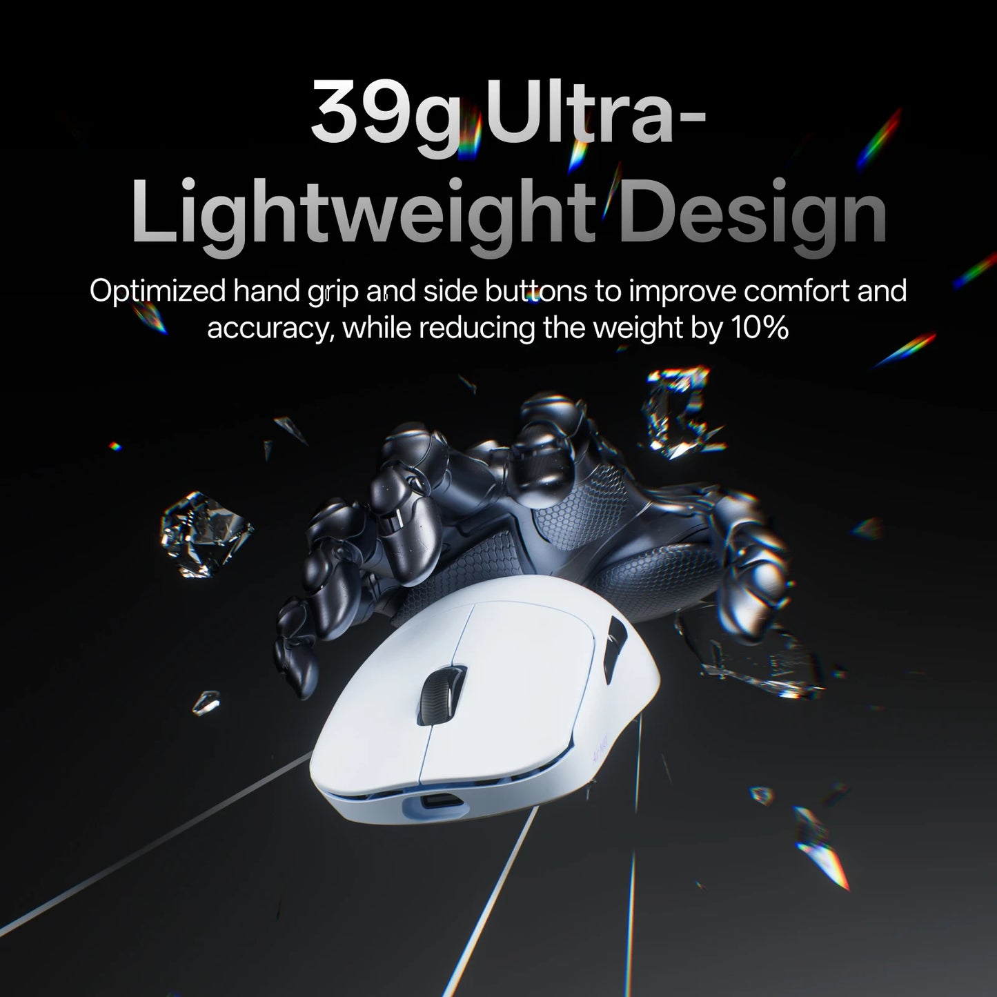 Rapoo VT0 Air MAX Wireless Gaming Mouse, 8K Wireless Polling Rate, 39g Ultra-Lightweight Esports Mouse, 30000 DPI Optical Gaming Mouse