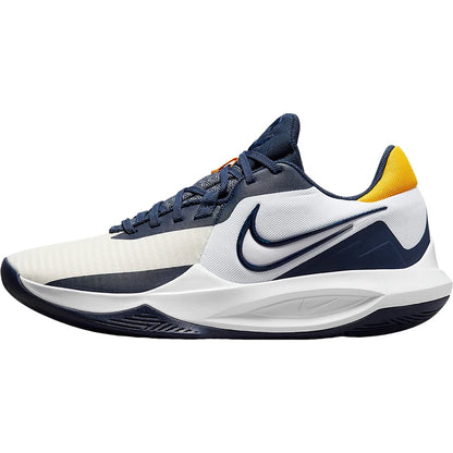 Sapatilhas de basquetebol Nike Precision 5 genuínas para homem, cano baixo DD9535-101