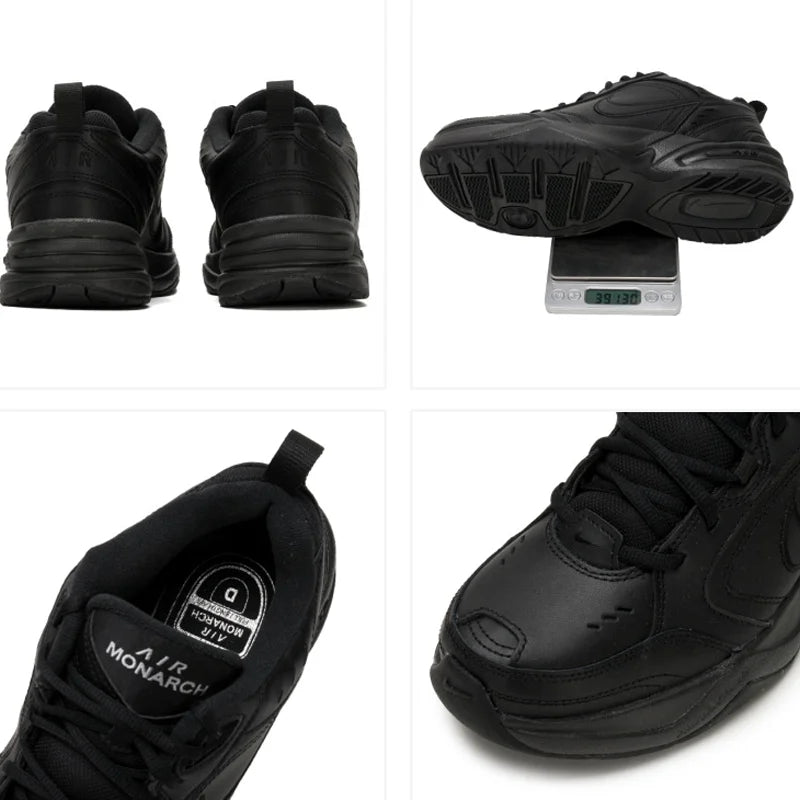 Nike Ανδρικά Παπούτσια Air Monarch IV Μαύρα Triple Black Dad Παπούτσια Τρεξίματος 415445-001