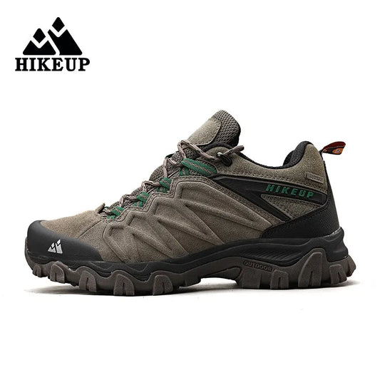 HIKEUP Scarpe da trekking in pelle di alta qualità, resistenti, da outdoor sportivo, da uomo, con lacci, per escursionismo, arrampicata e caccia