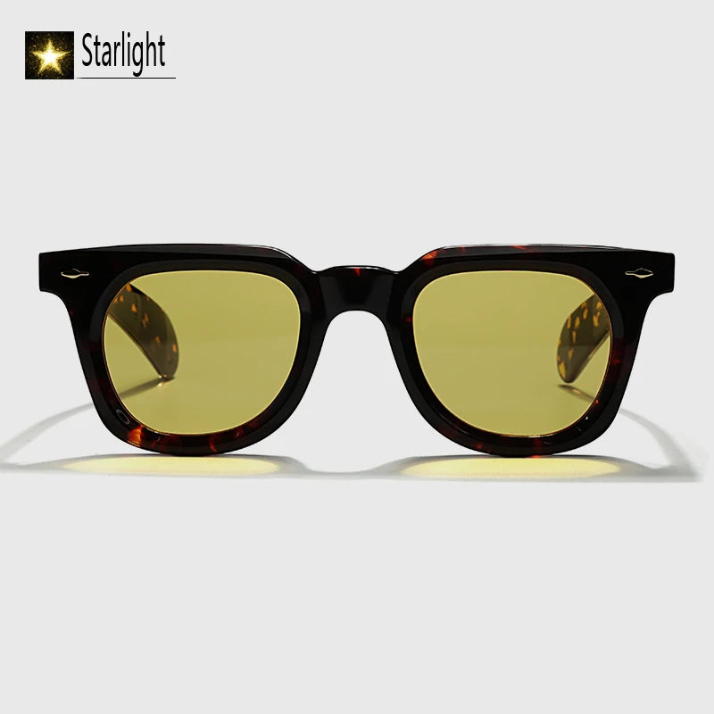 Luxury Brand Designer Classic Acetate Tortoise High Quality Sunglasses Man Retro Eyewear Fashion Men Outdoor Eyeglasses 148mm