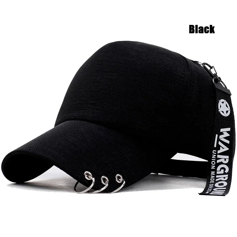 Classic Brim Design Metal Personalized Baseball Cap, Lightweight and Breathable Style! Four Colors To Choose From