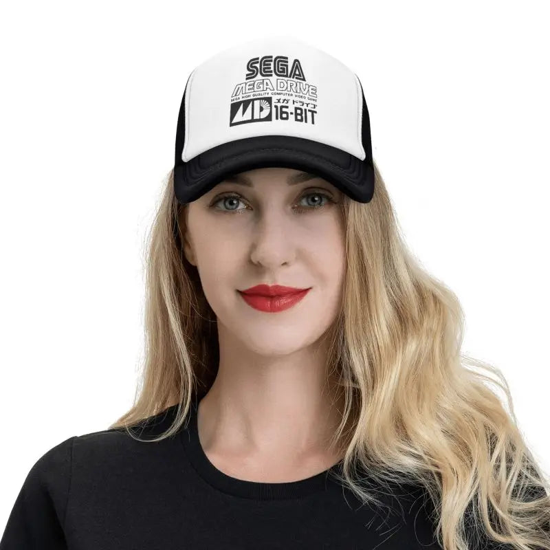 Sega Mega Drive Mesh Baseball Cap Unisex Hip-Hop Snapback Caps Summer Breathable Sun Visor Hat Trucker Adjustable Hats