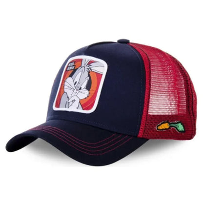 Unisex Anime Cartoon Cap Embroidered Patch Draw Baseball Cap Male Female Trucker Hat Mesh Hats Sun Hat