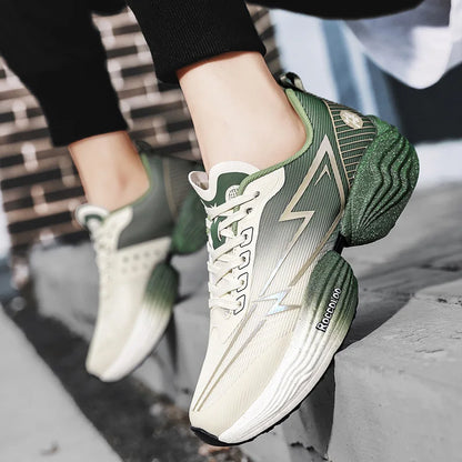 Couple Sports Shoes Professional Marathon Comfortable Jogging Shock-absorbing Training Shoes High Rebound Anti Slip Racing Shoes