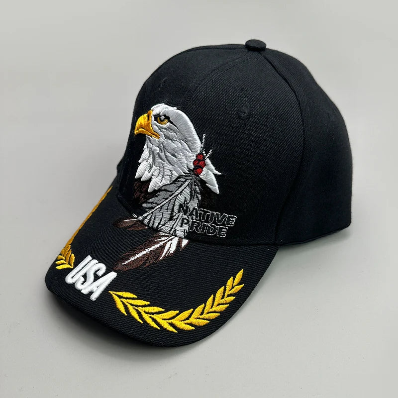 Ear of wheat Eagle Embroidery Baseball Hats New Men Women Fashion Breathable Sunshade Snapback Hardtop Caps Versatile Street ins